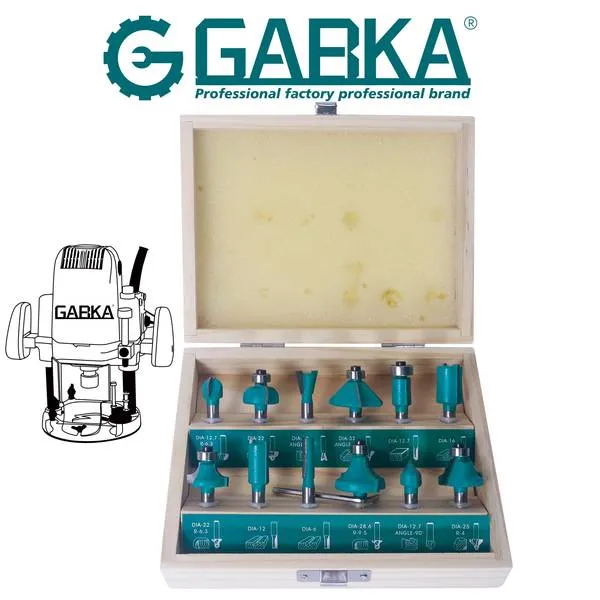 Set frese per la lavorazione del legno 12 pezzi